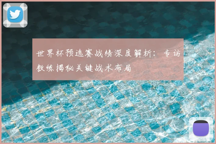 世界杯预选赛战绩深度解析：专访教练揭秘关键战术布局